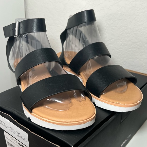 SOLD Better Recognize Strappy Sandals - Black - Picture 4 of 7